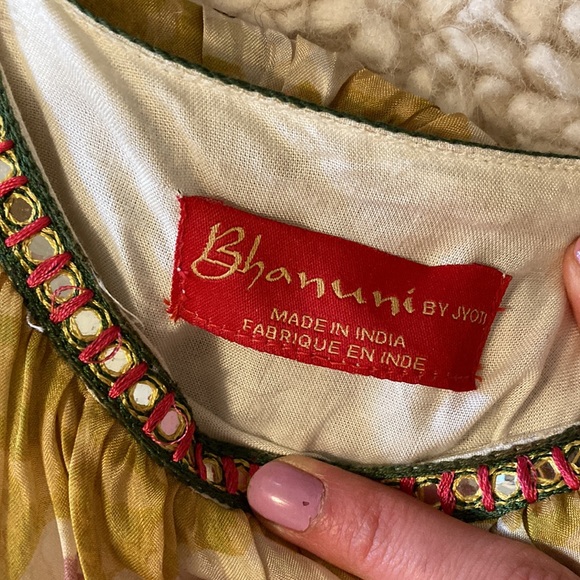 Anthropologie Yellow Floral Goddess Dress - Picture 9 of 12